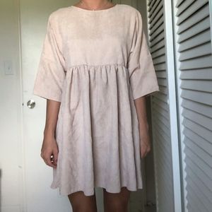 Missguided Cream Cord Smock Dress
